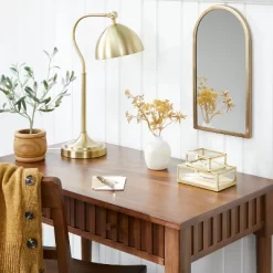 4"x6" Metal & Glass Trinket Box Brass Finish - Hearth & Handâ„¢ With Magnolia