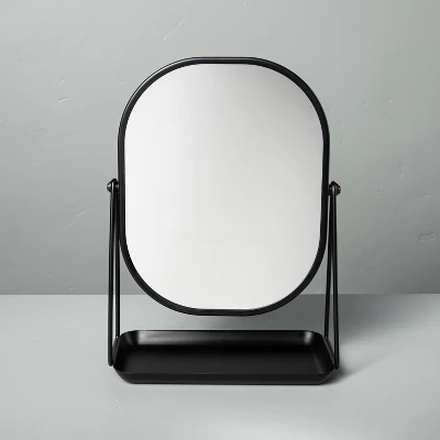 Metal Vanity Flip Mirror With Tray Black - Hearth & Hand™ With Magnolia 4 Metal Vanity Flip Mirror With Tray Black - Hearth & Hand™ With Magnolia - Image 2