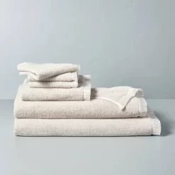 Microstripe Terry Cotton Bath Linens Taupe - Hearth & Hand™ With Magnolia -Home Decor Store GUEST 13e9335a de88 40ad 9488 747fe536691a