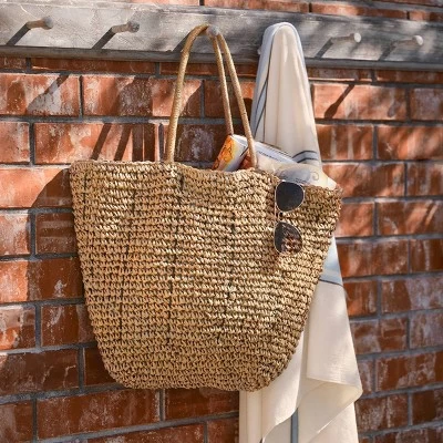 Natural Woven Market Bag - Hearth & Hand™ With Magnolia 5 Natural Woven Market Bag - Hearth & Hand™ With Magnolia - Image 3