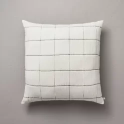 26"x26" Grid Lines Matelassé Euro Bed Pillow - Hearth & Hand™ With Magnolia 10 26"x26" Grid Lines Matelassé Euro Bed Pillow - Hearth & Hand™ With Magnolia -Home Decor Store GUEST 1cfc430c 3527 48f7 9177 6aa536143abe