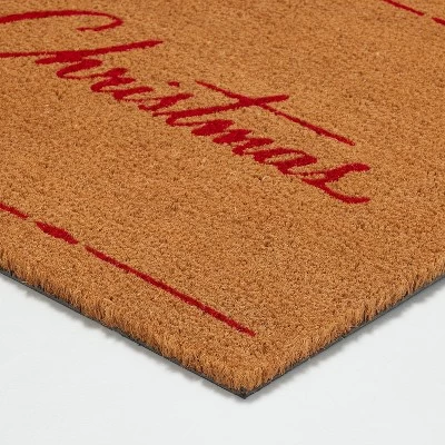 Merry Christmas Coir Doormat Tan/Red - Hearth & Hand™ With Magnolia 3 Merry Christmas Coir Doormat Tan/Red - Hearth & Hand™ With Magnolia - Image 2