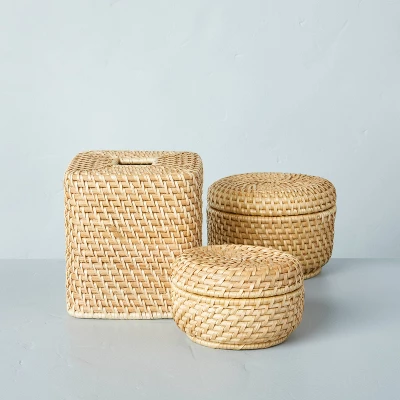 Woven Basket With Lid Natural - Hearth & Hand™ With Magnolia 4 Woven Basket With Lid Natural - Hearth & Hand™ With Magnolia - Image 2