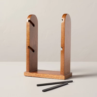 Wood & Metal Ribbon Spool Holder Brown/Black - Hearth & Hand™ With Magnolia 4 Wood & Metal Ribbon Spool Holder Brown/Black - Hearth & Hand™ With Magnolia - Image 2