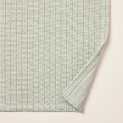 Textured Stripe Rectangular Woven Tablecloth Sage Green - Hearth & Hand™ With Magnolia 4 Textured Stripe Rectangular Woven Tablecloth Sage Green - Hearth & Hand™ With Magnolia - Image 2