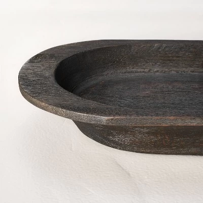 Oblong Distressed Wood Decor Bowl Black - Hearth & Hand™ With Magnolia 4 Oblong Distressed Wood Decor Bowl Black - Hearth & Hand™ With Magnolia - Image 2