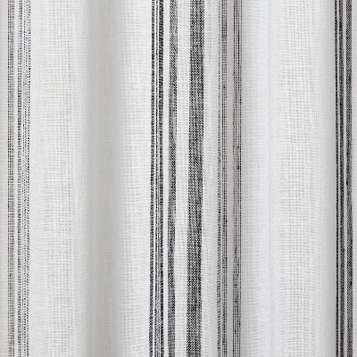 Vertical Stripe Curtain Sheer Gray/Cream - Hearth & Hand™ With Magnolia 6 Vertical Stripe Curtain Sheer Gray/Cream - Hearth & Hand™ With Magnolia - Image 4
