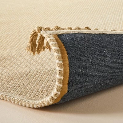 Patterned Border Stripe Area Rug Khaki - Hearth & Hand™ With Magnolia 5 Patterned Border Stripe Area Rug Khaki - Hearth & Hand™ With Magnolia - Image 3