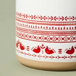 115oz Nordic Christmas Fair Isle Stoneware Cookie Jar Cream/Red - Hearth & Hand™ With Magnolia 7 115oz Nordic Christmas Fair Isle Stoneware Cookie Jar Cream/Red - Hearth & Hand™ With Magnolia -Home Decor Store GUEST 4b6aca89 70f2 4cfb 971d 100335a98b0d