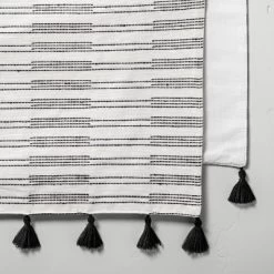 Oversized Broken Stripes Tassel Table Runner Black/Sour Cream - Hearth & Hand™ With Magnolia 5 Oversized Broken Stripes Tassel Table Runner Black/Sour Cream - Hearth & Hand™ With Magnolia -Home Decor Store GUEST 55b48cba 952b 49bc a18b 88d7cd782a59