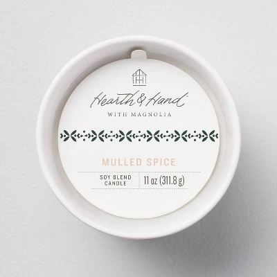 Plaid Ceramic Mulled Spice Jar Christmas Candle Ivory 11oz - Hearth & Hand™ With Magnolia 4 Plaid Ceramic Mulled Spice Jar Christmas Candle Ivory 11oz - Hearth & Hand™ With Magnolia - Image 2