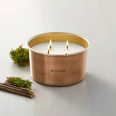 Lidded Metal Willow 4-Wick Jar Candle Brass Finish 20oz - Hearth & Hand™ With Magnolia 3 Lidded Metal Willow 4-Wick Jar Candle Brass Finish 20oz - Hearth & Hand™ With Magnolia