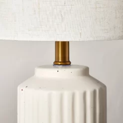 Fluted Ceramic Table Lamp Cream (Includes LED Light Bulb) - Hearth & Hand™ With Magnolia 7 Fluted Ceramic Table Lamp Cream (Includes LED Light Bulb) - Hearth & Hand™ With Magnolia -Home Decor Store GUEST 68a1d6df 8d6b 4e93 8aa2 642fd3c5d97d
