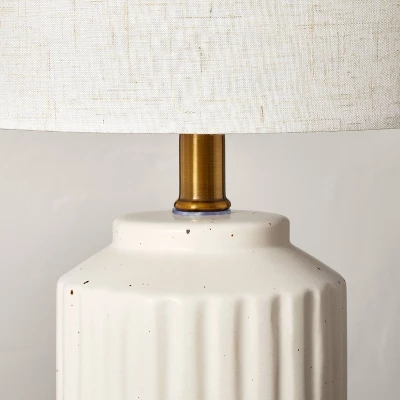 Fluted Ceramic Table Lamp Cream (Includes LED Light Bulb) - Hearth & Hand™ With Magnolia 5 Fluted Ceramic Table Lamp Cream (Includes LED Light Bulb) - Hearth & Hand™ With Magnolia - Image 3