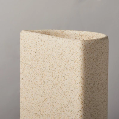 2pc Sandy Textured Ceramic Pencil Cup Bookend Set Natural - Hearth & Hand™ With Magnolia 4 2pc Sandy Textured Ceramic Pencil Cup Bookend Set Natural - Hearth & Hand™ With Magnolia - Image 2