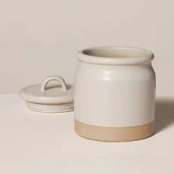 Dry Goods Stoneware Crock Canister Warm Gray/Clay - Hearth & Hand™ With Magnolia 10 Dry Goods Stoneware Crock Canister Warm Gray/Clay - Hearth & Hand™ With Magnolia -Home Decor Store GUEST 783827b2 e2af 4d5b acc8 84432284eebb
