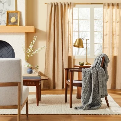 Chunky Textured Knit Throw Blanket - Hearth & Hand™ With Magnolia 3 Chunky Textured Knit Throw Blanket - Hearth & Hand™ With Magnolia