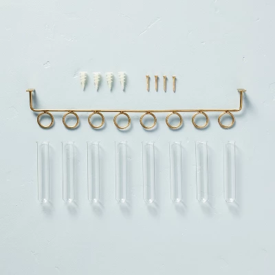 9pc Steel & Glass Plant Propagation Set Gold/Clear - Hearth & Hand™ With Magnolia 4 9pc Steel & Glass Plant Propagation Set Gold/Clear - Hearth & Hand™ With Magnolia - Image 2