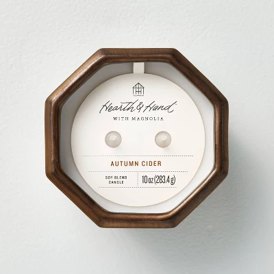 Octagonal Ceramic Autumn Cider Fall Jar Candle Metallic Bronze - Hearth & Hand™ With Magnolia 4 Octagonal Ceramic Autumn Cider Fall Jar Candle Metallic Bronze - Hearth & Hand™ With Magnolia - Image 2