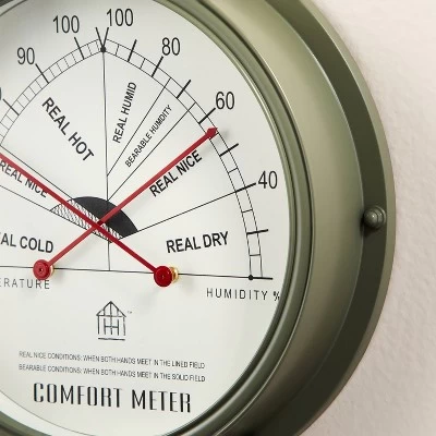 Temperature & Humidity Comfort Meter Green - Hearth & Hand™ With Magnolia 3 Temperature & Humidity Comfort Meter Green - Hearth & Hand™ With Magnolia