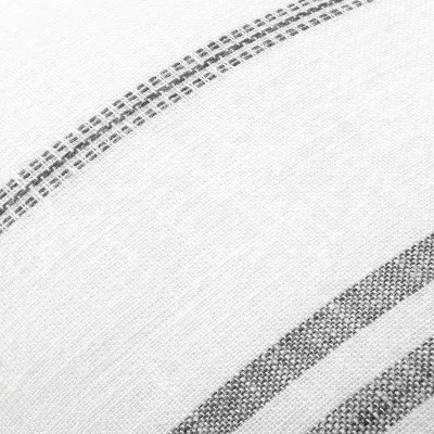 24"x24" Vertical Stripe Oversized Throw Pillow Sour Cream/Gray - Hearth & Hand™ With Magnolia 4 24"x24" Vertical Stripe Oversized Throw Pillow Sour Cream/Gray - Hearth & Hand™ With Magnolia - Image 2