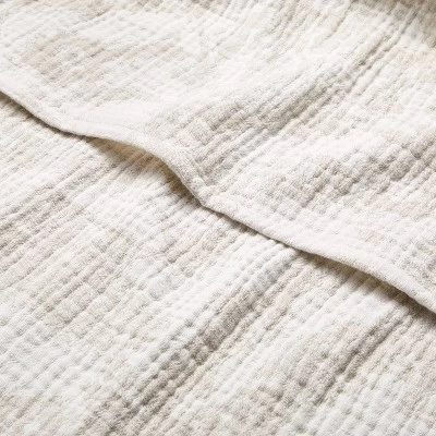 Floral Gauze Jacquard Bed Throw Tonal Cream - Hearth & Hand™ With Magnolia 4 Floral Gauze Jacquard Bed Throw Tonal Cream - Hearth & Hand™ With Magnolia - Image 2