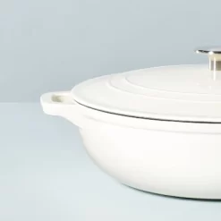 5.3qt Enameled Cast Iron Braiser Sour Cream - Hearth & Hand™ With Magnolia 7 5.3qt Enameled Cast Iron Braiser Sour Cream - Hearth & Hand™ With Magnolia -Home Decor Store GUEST 8c198140 35a1 4fbe b6a2 f431cc4e8800