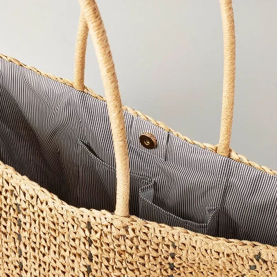 Natural Woven Market Bag - Hearth & Hand™ With Magnolia 4 Natural Woven Market Bag - Hearth & Hand™ With Magnolia - Image 2