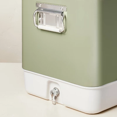 Hard-Sided 80can/54qt Two-Tone Cooler Green/Cream - Hearth & Hand™ With Magnolia 4 Hard-Sided 80can/54qt Two-Tone Cooler Green/Cream - Hearth & Hand™ With Magnolia - Image 2