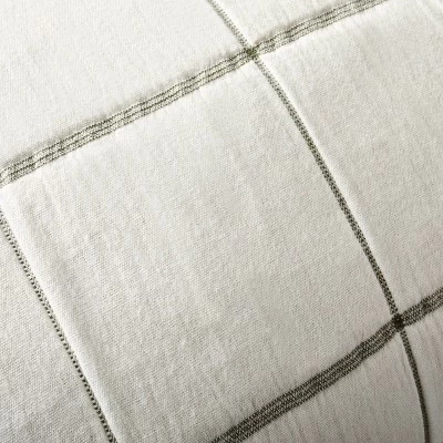 26"x26" Grid Lines Matelassé Euro Bed Pillow - Hearth & Hand™ With Magnolia 4 26"x26" Grid Lines Matelassé Euro Bed Pillow - Hearth & Hand™ With Magnolia - Image 2