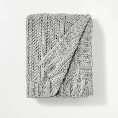 Chunky Textured Knit Throw Blanket - Hearth & Hand™ With Magnolia 6 Chunky Textured Knit Throw Blanket - Hearth & Hand™ With Magnolia - Image 4