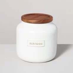 Dry Goods Stoneware Canister With Wood Lid Cream/Brown - Hearth & Hand™ With Magnolia 11 Dry Goods Stoneware Canister With Wood Lid Cream/Brown - Hearth & Hand™ With Magnolia -Home Decor Store GUEST 9a628954 fe13 4a85 8006 a0d2b4f27491