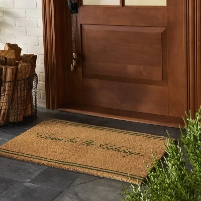 Home For The Holidays Coir Christmas Doormat Tan/Evergreen - Hearth & Hand™ With Magnolia 3 Home For The Holidays Coir Christmas Doormat Tan/Evergreen - Hearth & Hand™ With Magnolia