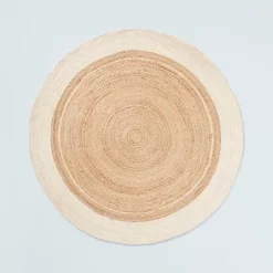 Bordered Color Block Braided Jute Area Rug Cream/Natural - Hearth & Hand™ With Magnolia -Home Decor Store GUEST a0c10415 4f9c 4b5a b871 4df723b8b079