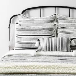 Textured Stripe Pillow Sham Dark Gray/Cream - Hearth & Hand With Magnolia 9 Textured Stripe Pillow Sham Dark Gray/Cream - Hearth & Hand With Magnolia -Home Decor Store GUEST a0f8fe96 7ab4 46c3 ad09 b2250acbb400