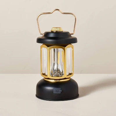 LED Lantern Black/Gold - Hearth & Hand™ With Magnolia 5 LED Lantern Black/Gold - Hearth & Hand™ With Magnolia - Image 3
