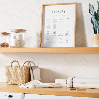 16"x20" Laundry Care Infographic Framed Sign - Hearth & Hand™ With Magnolia 3 16"x20" Laundry Care Infographic Framed Sign - Hearth & Hand™ With Magnolia