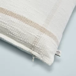 12"x30" Open Grid Lines Lumbar Throw Pillow Cream/Taupe - Hearth & Hand™ With Magnolia 7 12"x30" Open Grid Lines Lumbar Throw Pillow Cream/Taupe - Hearth & Hand™ With Magnolia -Home Decor Store GUEST cca4d0e7 7a26 469b 8704 00e59eb960cf