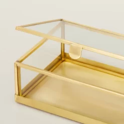 4"x6" Metal & Glass Trinket Box Brass Finish - Hearth & Hand™ With Magnolia 7 4"x6" Metal & Glass Trinket Box Brass Finish - Hearth & Hand™ With Magnolia -Home Decor Store GUEST d1d593a0 88ae 4cfe a489 3a8dba6d6e3b