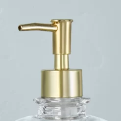 Sculpted Glass Soap/Lotion Pump Dispenser Clear/Brass - Hearth & Hand™ With Magnolia -Home Decor Store GUEST d413e622 c778 407d a23b 34911bd8705e