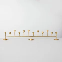 Antiqued Metal Taper Candelabra Brass Finish - Hearth & Hand™ With Magnolia 11 Antiqued Metal Taper Candelabra Brass Finish - Hearth & Hand™ With Magnolia -Home Decor Store GUEST d62a3121 0a9e 4351 ac83 c05923aa585d