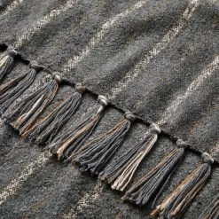 Chipped Stripe Woven Throw Blanket Dark Gray/Cream/Almond - Hearth & Hand™ With Magnolia -Home Decor Store GUEST e0fa3141 4b81 41ca aa28 00ee60d2af2d