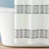 Clipped Jacquard Stripe Shower Curtain Sour Cream/Railroad Gray - Hearth & Hand™ With Magnolia -Home Decor Store GUEST e3052c43 cb39 4b76 a3f6 be61deb1d65f