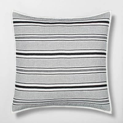 Textured Stripe Pillow Sham Dark Gray/Cream - Hearth & Hand With Magnolia 7 Textured Stripe Pillow Sham Dark Gray/Cream - Hearth & Hand With Magnolia - Image 5