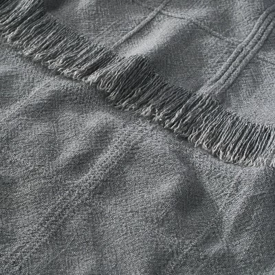 Textured Grid Lines Dobby Throw Blanket - Hearth & Hand™ With Magnolia 5 Textured Grid Lines Dobby Throw Blanket - Hearth & Hand™ With Magnolia - Image 3