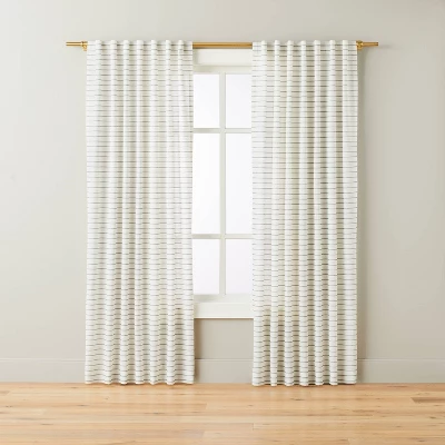 Blanket Stitch Curtain Panel Dark Gray/Cream - Hearth & Hand™ With Magnolia 5 Blanket Stitch Curtain Panel Dark Gray/Cream - Hearth & Hand™ With Magnolia - Image 3
