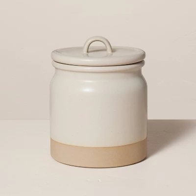 Dry Goods Stoneware Crock Canister Warm Gray/Clay - Hearth & Hand™ With Magnolia 7 Dry Goods Stoneware Crock Canister Warm Gray/Clay - Hearth & Hand™ With Magnolia - Image 5