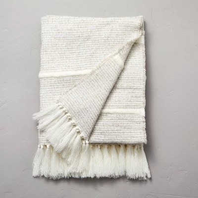 Heathered Stripe Woven Throw Blanket - Hearth & Hand™ With Magnolia 6 Heathered Stripe Woven Throw Blanket - Hearth & Hand™ With Magnolia - Image 4