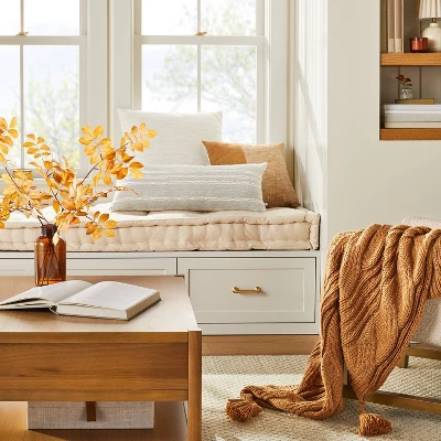 Chunky Cable Knit Fall Throw Blanket Toasted Almond - Hearth & Hand™ With Magnolia 3 Chunky Cable Knit Fall Throw Blanket Toasted Almond - Hearth & Hand™ With Magnolia