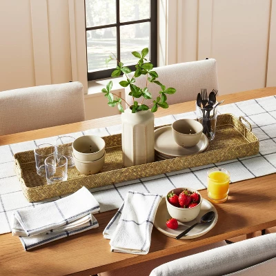 36" Extra-Large Natural Woven Basket Tray - Hearth & Hand™ With Magnolia 3 36" Extra-Large Natural Woven Basket Tray - Hearth & Hand™ With Magnolia